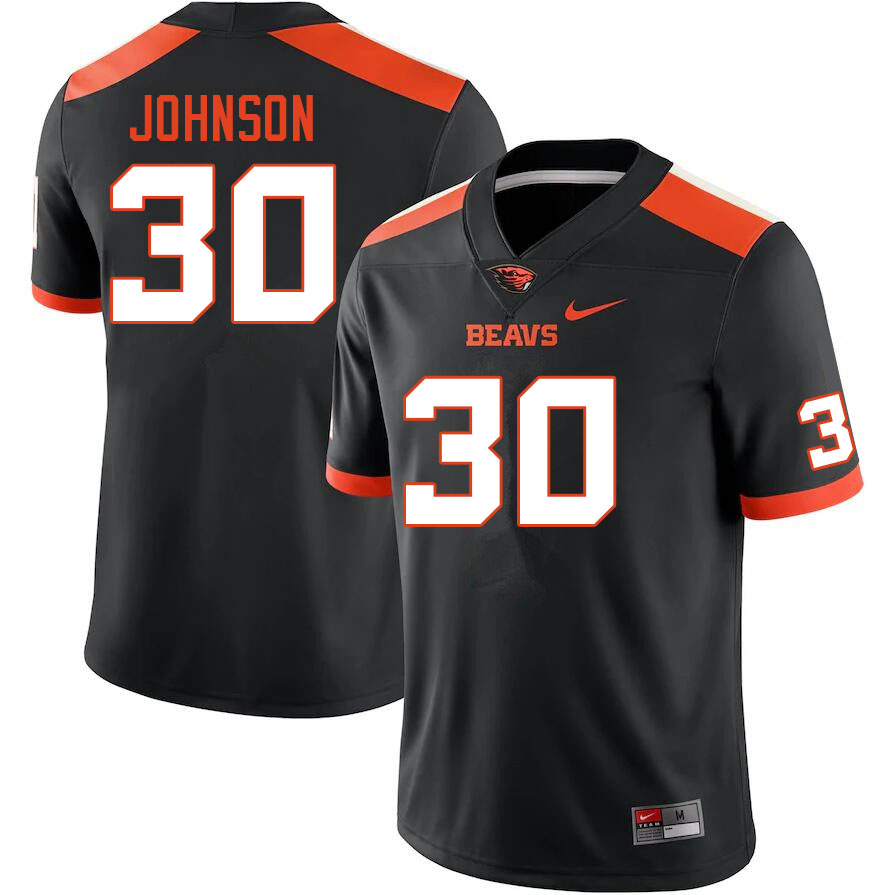 Men #30 Josiah Johnson Oregon State Beavers College Football Jerseys Sale-Black